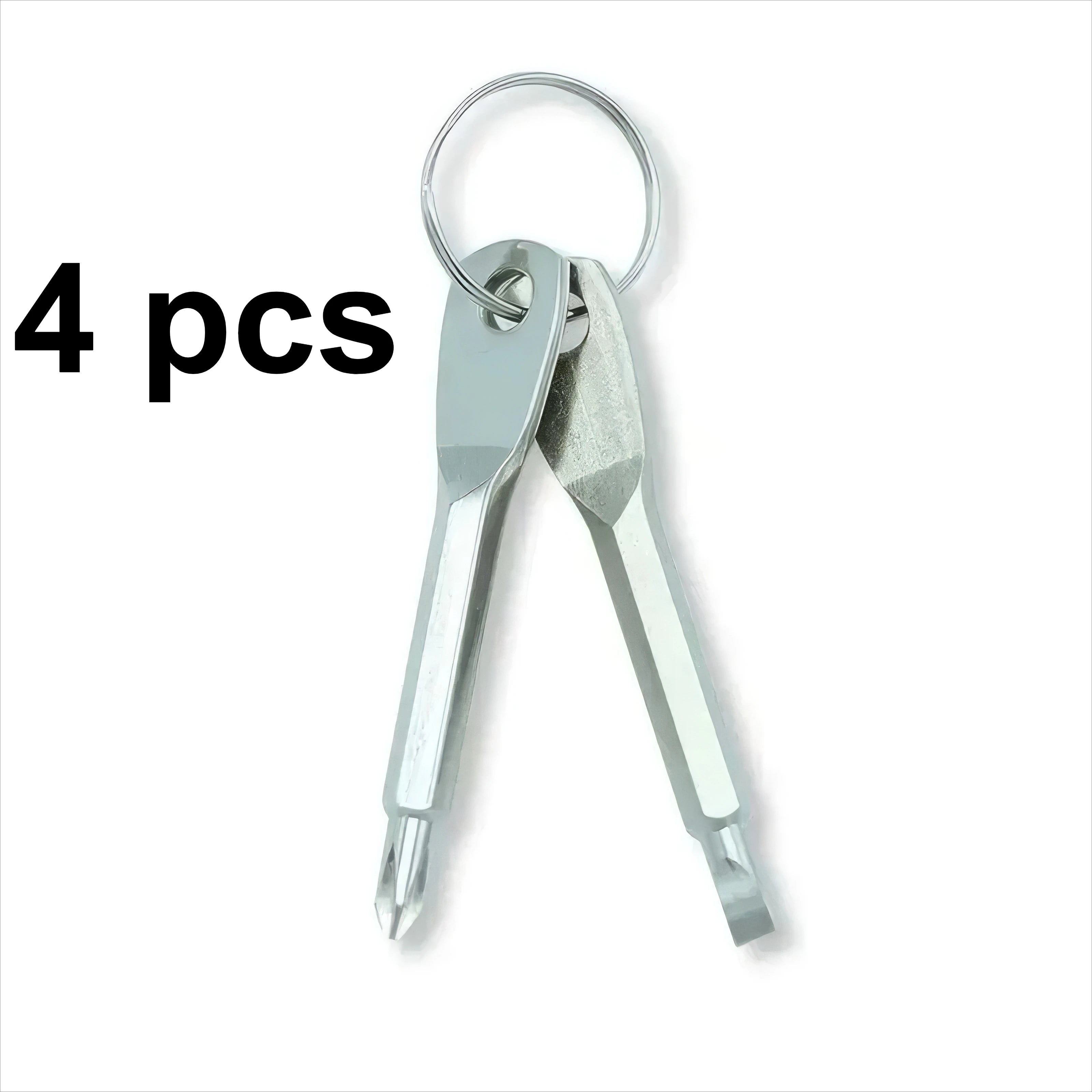 2/4-piece Keychain Screwdriver Black/silver, Portable Cross, Straight Screwdriver Keychain Set, Suitable for Daily Use