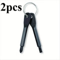 2/4-piece Keychain Screwdriver Black/silver, Portable Cross, Straight Screwdriver Keychain Set, Suitable for Daily Use