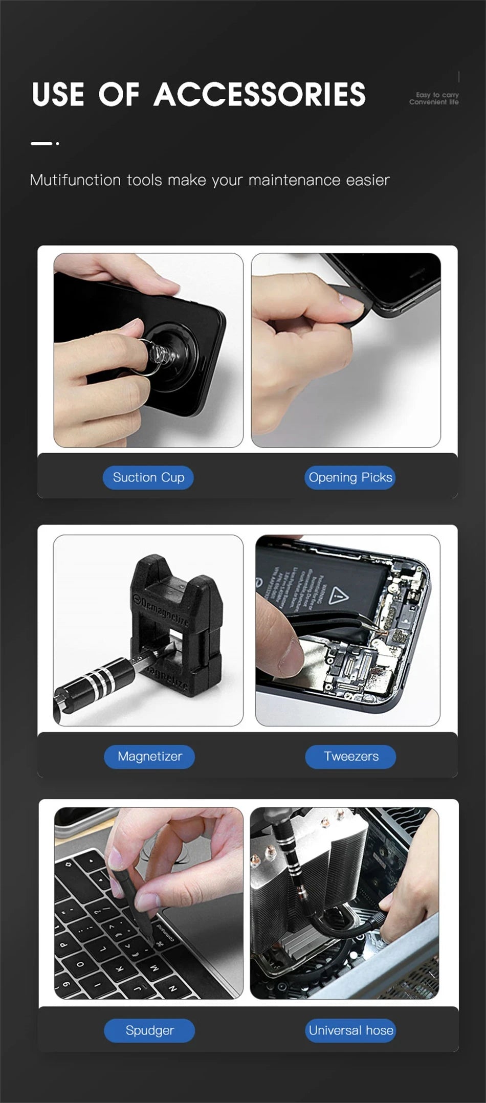 115 in 1 Professional Precision Screwdriver Set Magnetic Torx Hex Bits Repair Tool Kit for iPhone Xiaomi Mac PC Eyeglasses Watch