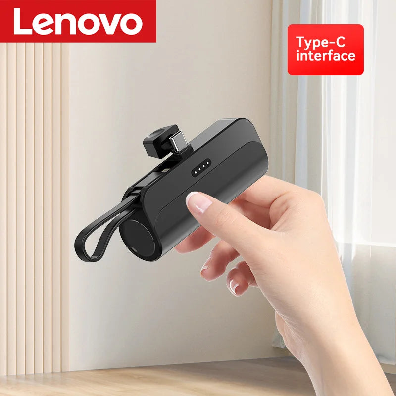 Lenovo 500000mAh Capsule Power Bank High Capacity Super Fast Charging Powerbank  Portable External Battery For All Phones 2026