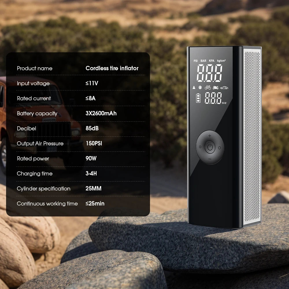 Wireless Tyre Air Pump Portable Car Air Compressor For Motorcycles Pickup Truck Digital Super Power Inflatable Smart Air Pump