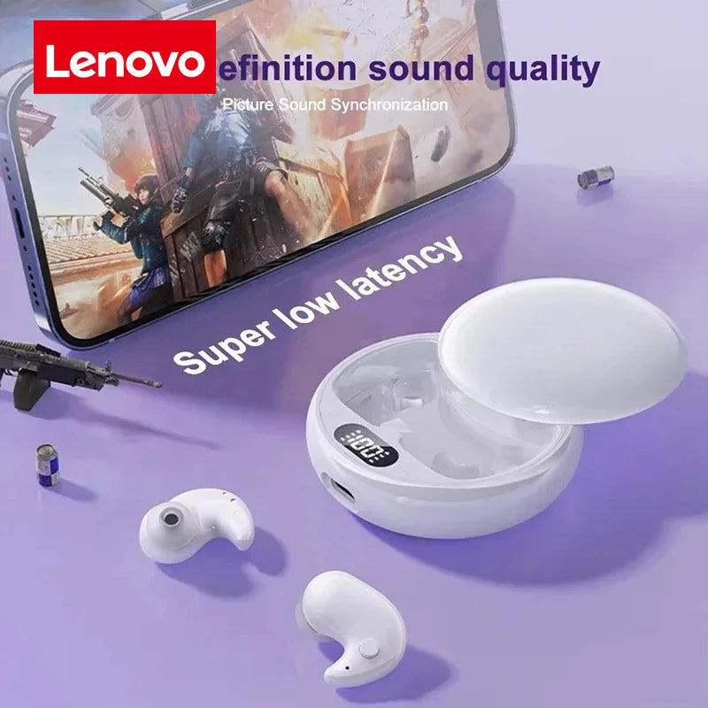 Lenovo Bluetooth Sleep Headphones Wireless Headset Version 5.3 Touch Control In-ear design compatible with most devices