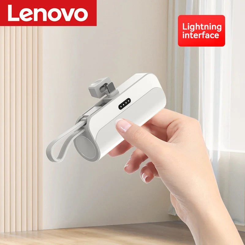 Lenovo 500000mAh Capsule Power Bank High Capacity Super Fast Charging Powerbank  Portable External Battery For All Phones 2026
