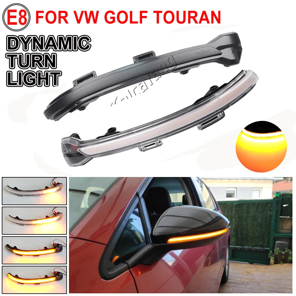 2pcs Malcayang For VW Golf 7.5 MK7.5 GTI R GTD RLINE MK7 7 Dynamic Blinker LED Turn Signal Mirror 2013 2016 2017 Jetta 2019 2020