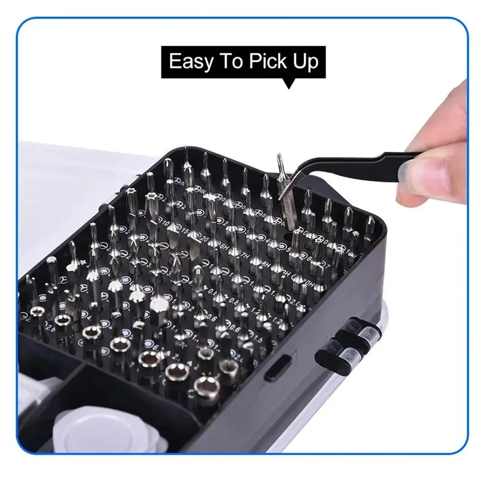 115 in1 Precision Screwdriver Kit, Includes Magnetic Tips, Ideal for Electronics and Laptop Repairs, Professional Nut Driver New