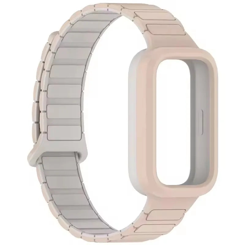 Magnetic watch straps for Xiaomi Mi band 9 active Sport Silicone Bracelet pulseira correa for Xiaomi Redmi watch 3 Accessories