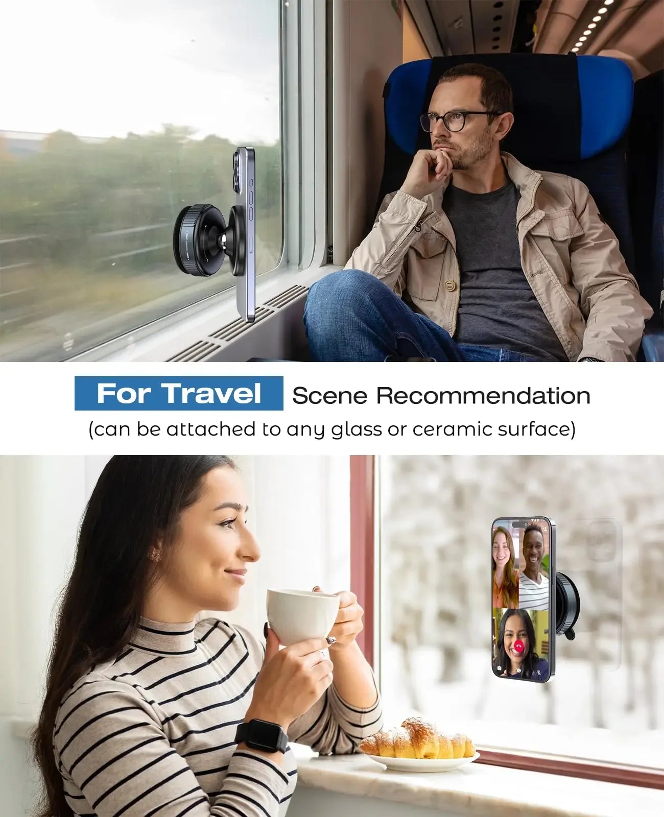 Magnetic Vacuum Car Phone Holder 360° Rotation Suction Cup Navigation Stand Bracket Car Magnetic Holder for iPhone