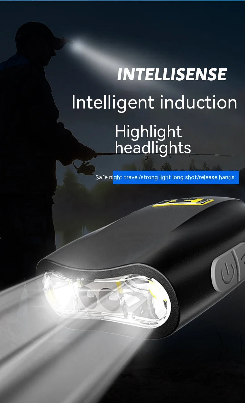 Cap Lamp LED Headlamp Waterproof USB Charging Super Bright Flashlight Fishing Cap Headlight