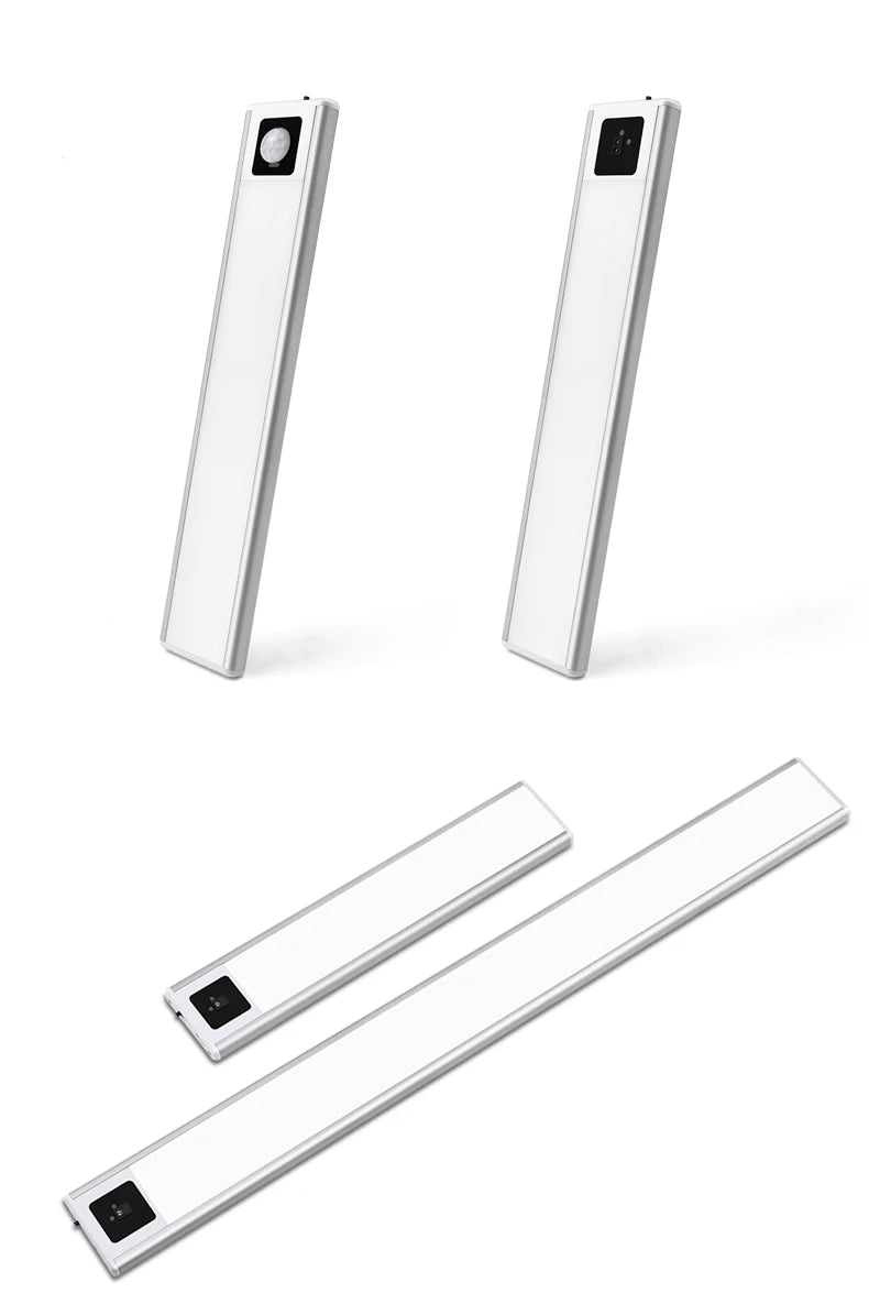 Ultra-thin USB Charging Motion Sensor LED Light Hand Scan Aluminum Bar Lamp Under Cabinet Kitchen Light Portable for Bed Closet
