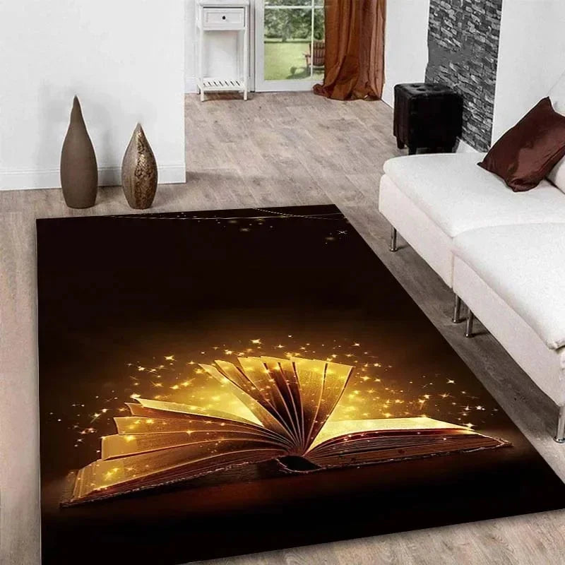 Ramadan Kareem Muslim Prayer Floor Mat Soft Poly Kneeling Rug for Islam Festival Worship Non-Slip Carpet for Home or Mosque Area