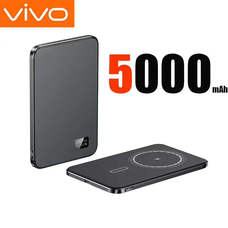VIVO 50000mAh Magnetic Portable Wireless PowerBank PD22.5W Fast Charging External Battery for Magsafe For iPhone Samsung