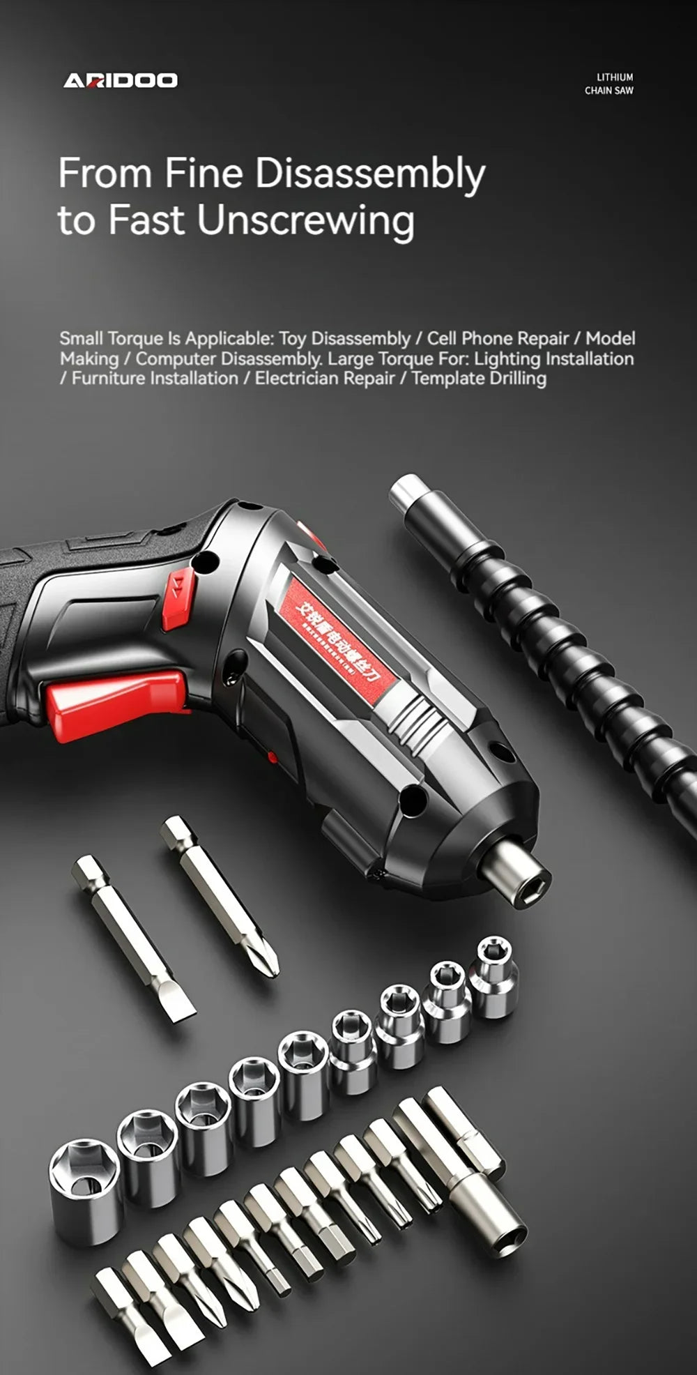 Small And Powerful Battery Screwdriver Rechargeable 4.2V 6Nm 1300mAh 250rpm Screwdrivers Electric Screw Driver Screwdriver Set