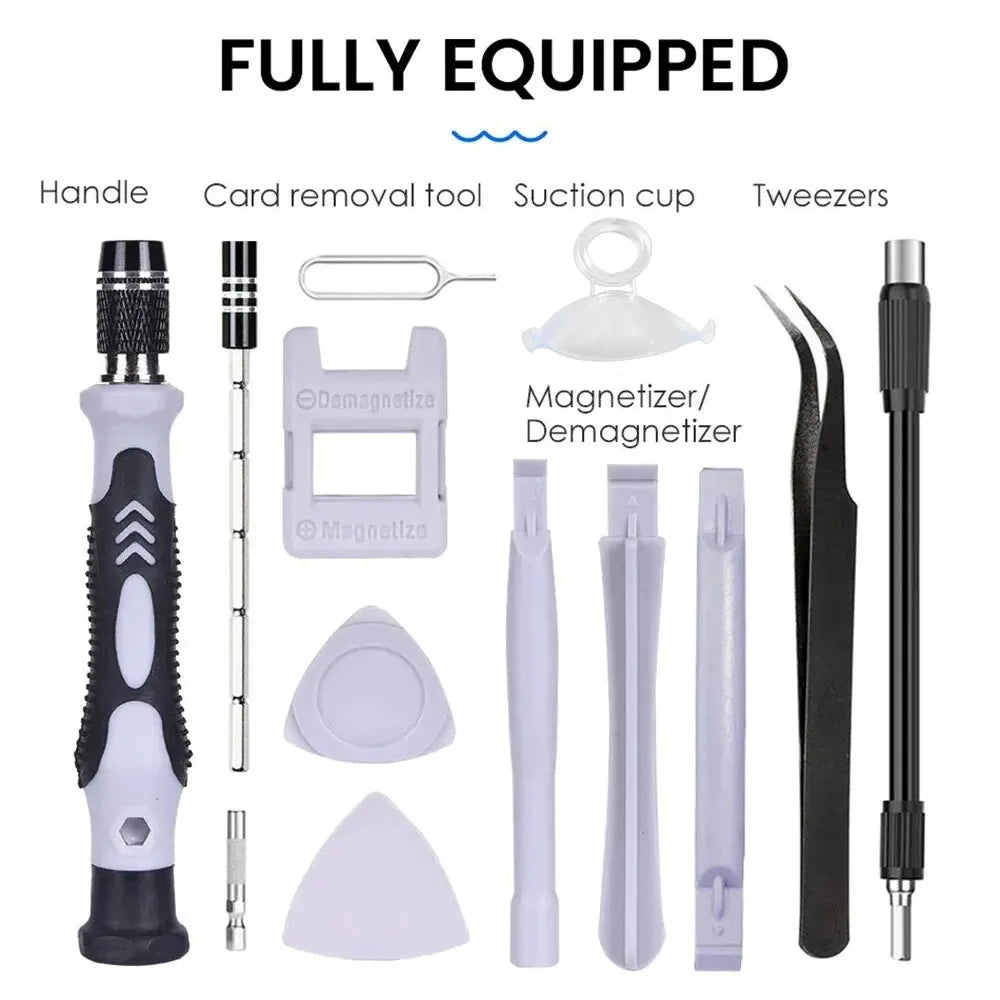 115 in1 Precision Screwdriver Kit, Includes Magnetic Tips, Ideal for Electronics and Laptop Repairs, Professional Nut Driver New