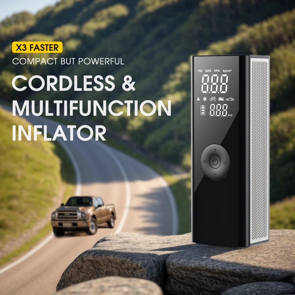 Wireless Tyre Air Pump Portable Car Air Compressor For Motorcycles Pickup Truck Digital Super Power Inflatable Smart Air Pump