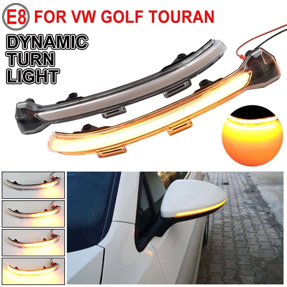 2pcs Malcayang For VW Golf 7.5 MK7.5 GTI R GTD RLINE MK7 7 Dynamic Blinker LED Turn Signal Mirror 2013 2016 2017 Jetta 2019 2020