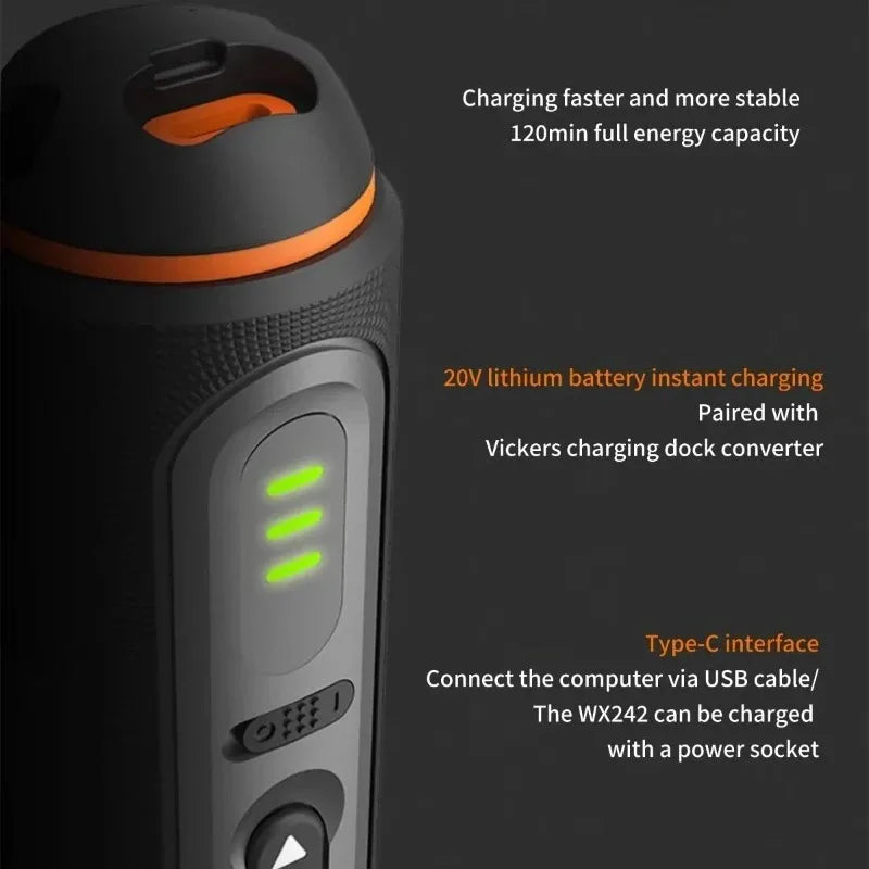 Worx 30 Bit Sets Power Tools WX242 Electrical Screwdriver Set Smart Cordless Drill Screwdrivers USB Rechargeable Set Home Repair