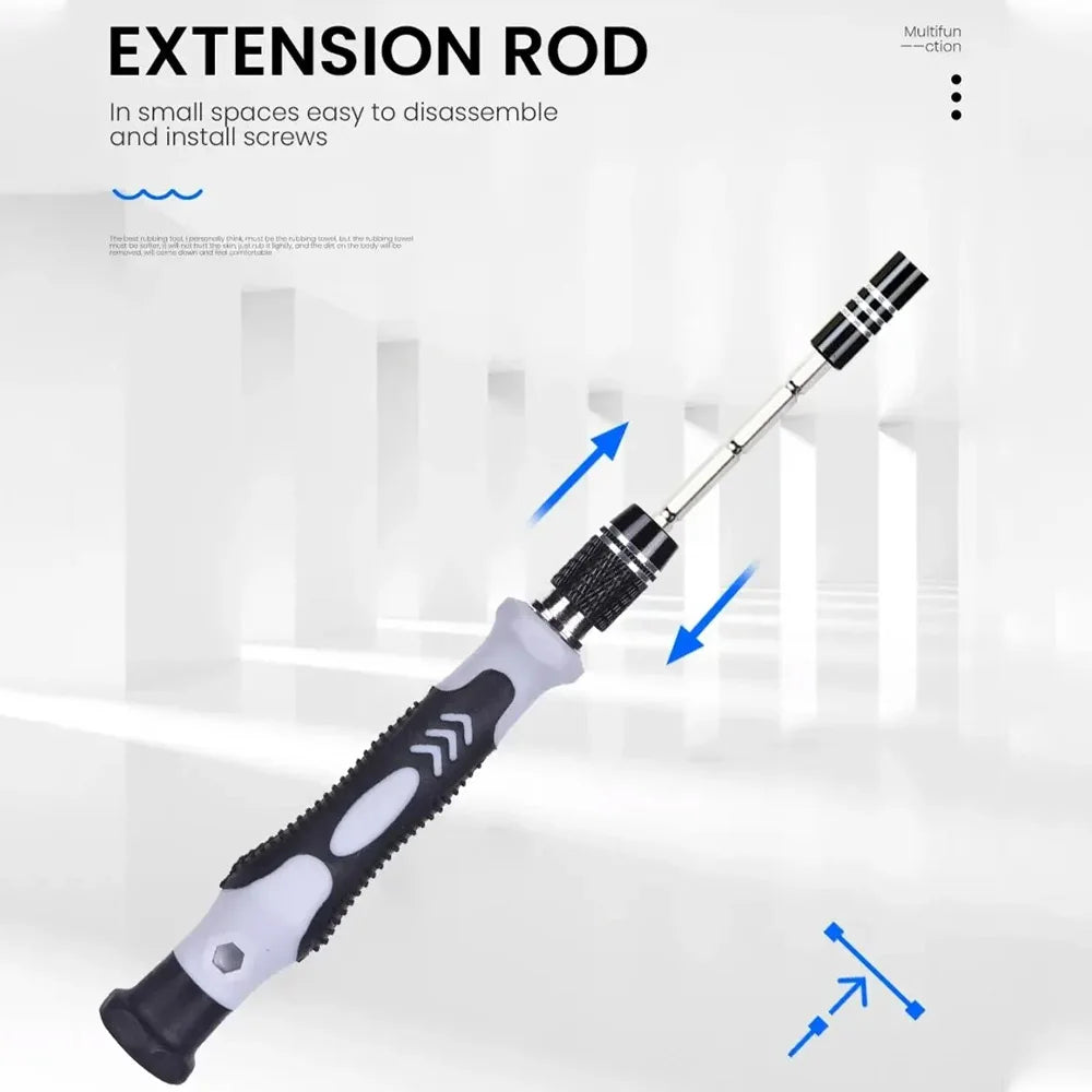 115 in1 Precision Screwdriver Kit, Includes Magnetic Tips, Ideal for Electronics and Laptop Repairs, Professional Nut Driver New