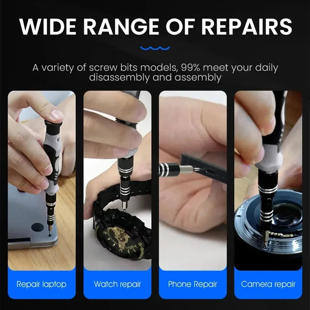 115 in1 Precision Screwdriver Kit, Includes Magnetic Tips, Ideal for Electronics and Laptop Repairs, Professional Nut Driver New