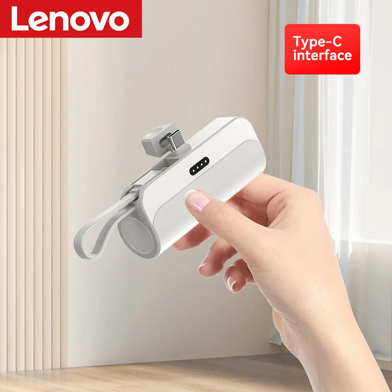 Lenovo 500000mAh Capsule Power Bank High Capacity Super Fast Charging Powerbank  Portable External Battery For All Phones 2026