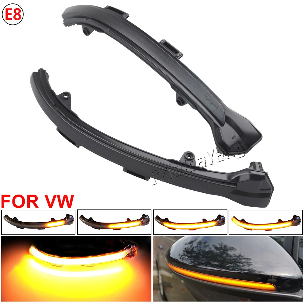 2pcs Malcayang For VW Golf 7.5 MK7.5 GTI R GTD RLINE MK7 7 Dynamic Blinker LED Turn Signal Mirror 2013 2016 2017 Jetta 2019 2020
