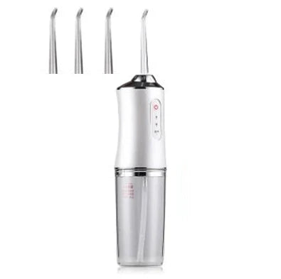 3 Modes Oral Irrigator Portable Dental Water Jet Water Tank Waterproof Teeth Cleaner Dental Water Jet +1/4 Jet USB Rechargeable