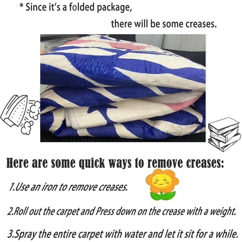 Ramadan Kareem Muslim Prayer Floor Mat Soft Poly Kneeling Rug for Islam Festival Worship Non-Slip Carpet for Home or Mosque Area