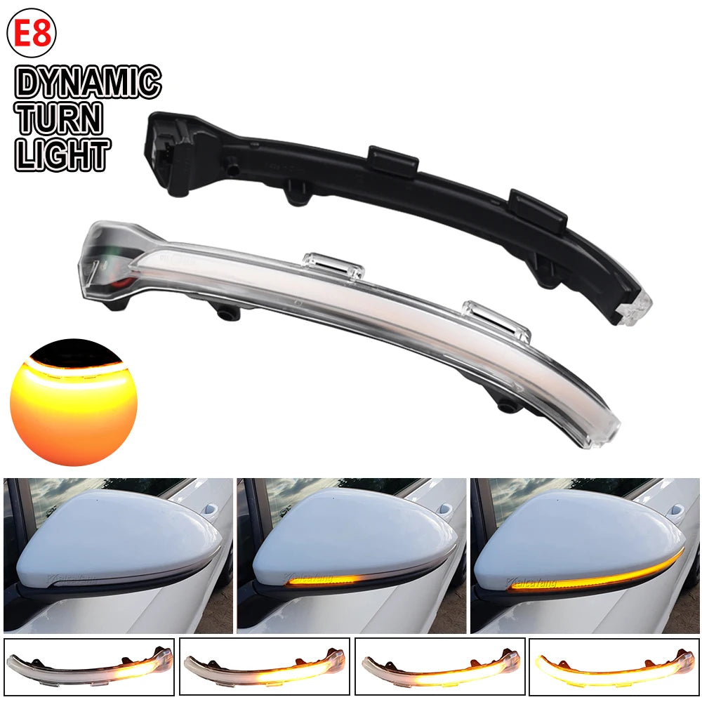 2pcs Malcayang For VW Golf 7.5 MK7.5 GTI R GTD RLINE MK7 7 Dynamic Blinker LED Turn Signal Mirror 2013 2016 2017 Jetta 2019 2020