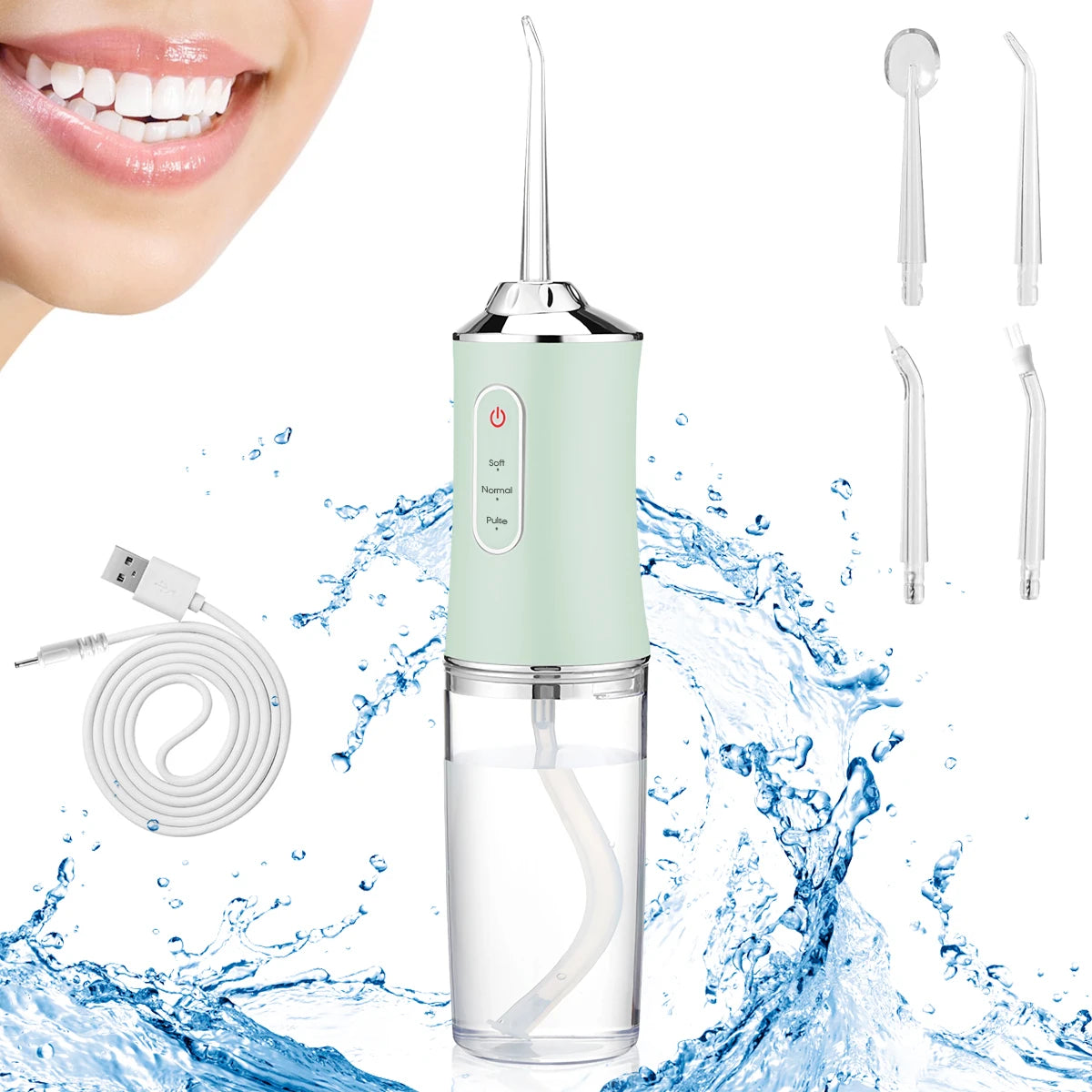 Powerful Water Jet Flossing Machine Portable Oral Irrigator Teeth Whitening Clean And Healthy Teeth Tooth Irrigator