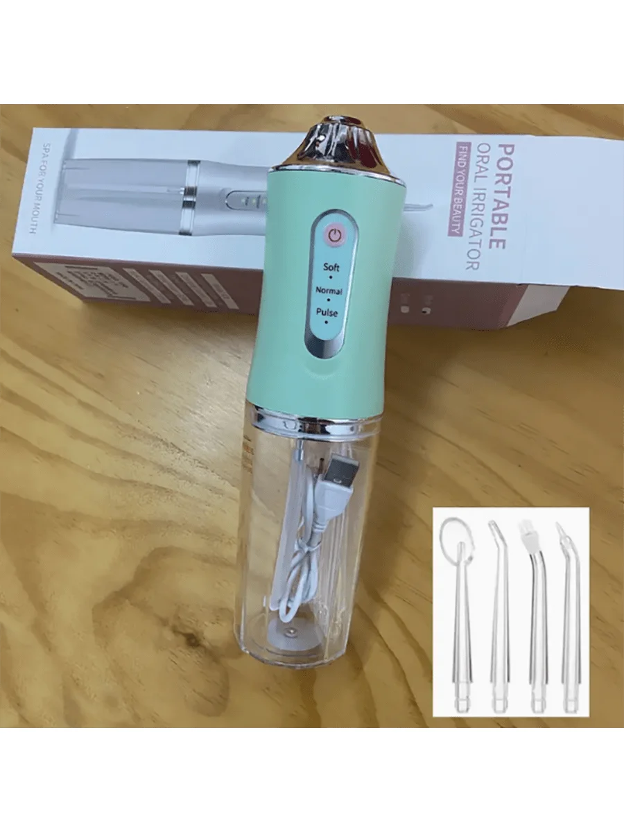 Portable Smart Electric Oral Irrigator Water Flosser 4 Jets 3 Modes Rechargeable Dental Water Jet Irrigator Dental Teeth Cleaner