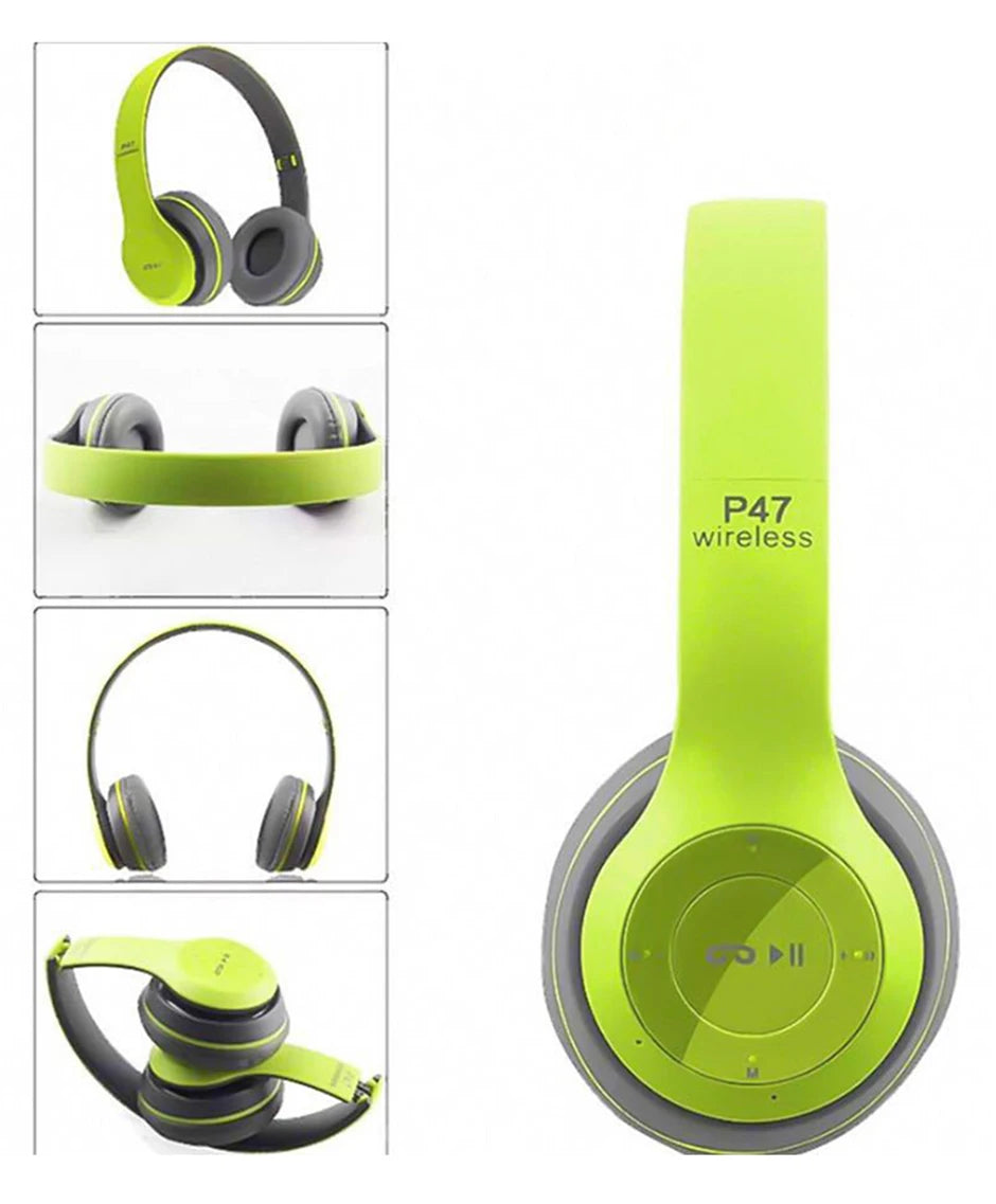 P47 Wireless Headphones Bluetooth 5.0 Earphones Foldable HIFI Stereo Bass for Music Gaming Kid Girl Earphone for iPhone XiaoMi