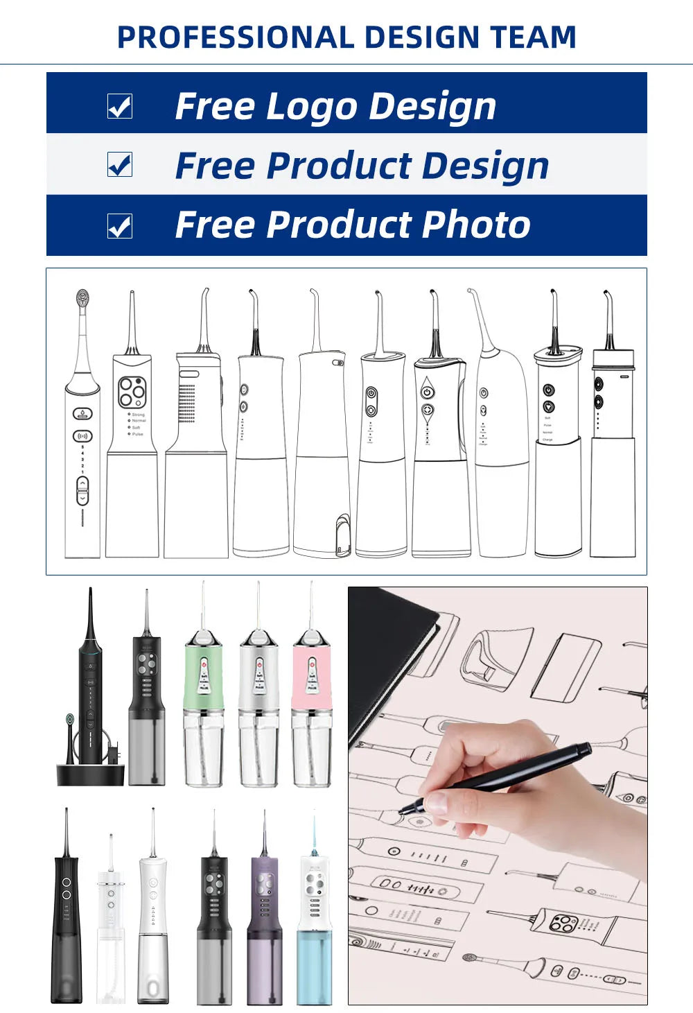 Powerful Water Oral Irrigation Irrigator Jet Ultrasound Air Ipx7 Waterproof Mouthwash Machines Dental Floss Flosser Irigator