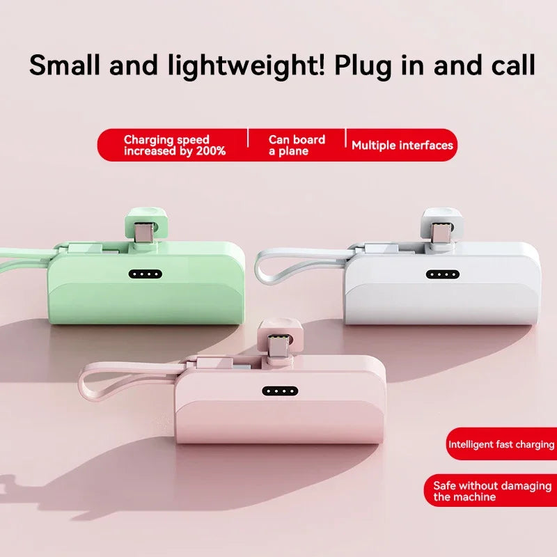 Lenovo 500000mAh Capsule Power Bank High Capacity Super Fast Charging Powerbank  Portable External Battery For All Phones 2026