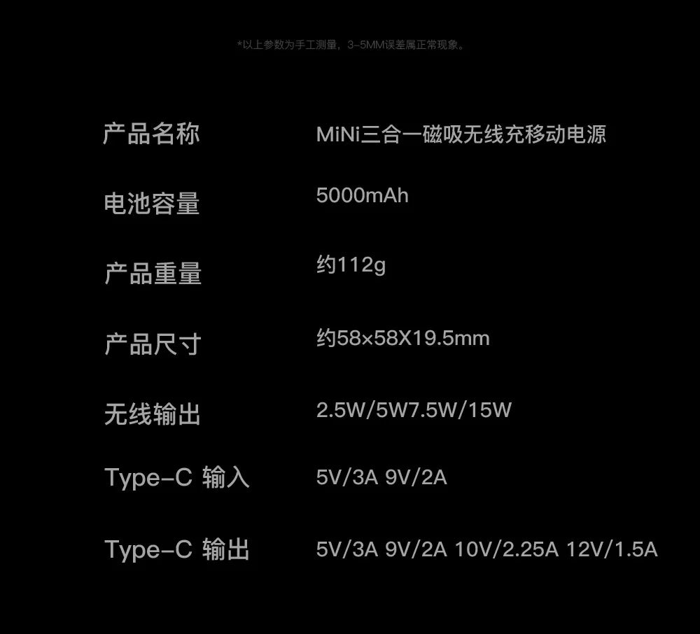 Original Portable MINI magnetic wireless Powerbank 10000mAh Power banks for Magsafe external Auxiliary battery for iPhone 17 16