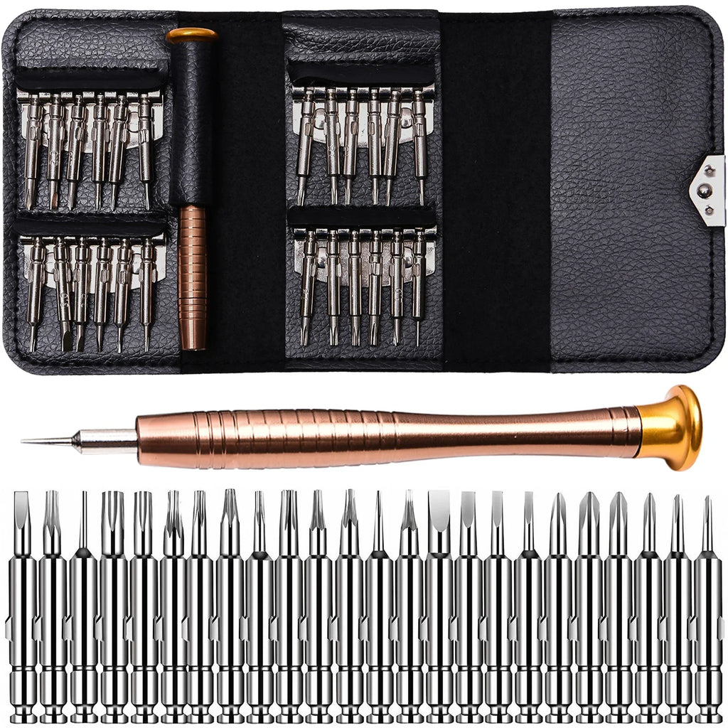 Precision Screwdriver Set 25 in 1 Phillips Torx Screw Driver Bits Professional Repair Hand Tools for iPhone PC Camera Watch