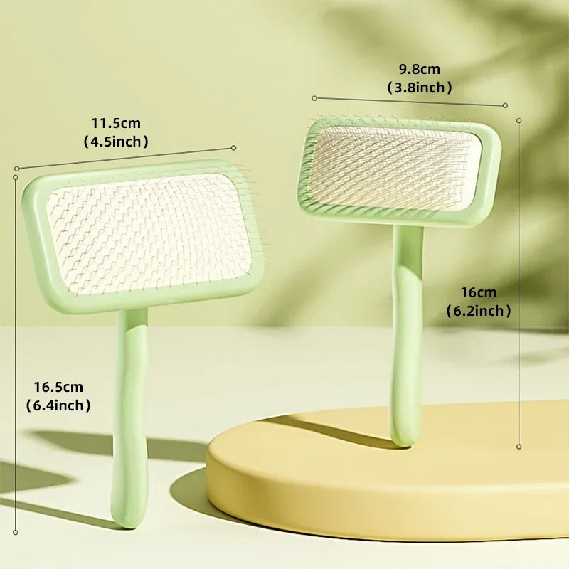 Professional Pet Grooming Brush Dual Tone Handle Dense Metal Teeth Comb for Fluffy Volume Teddy Cats Dogs Universal Styling Tool