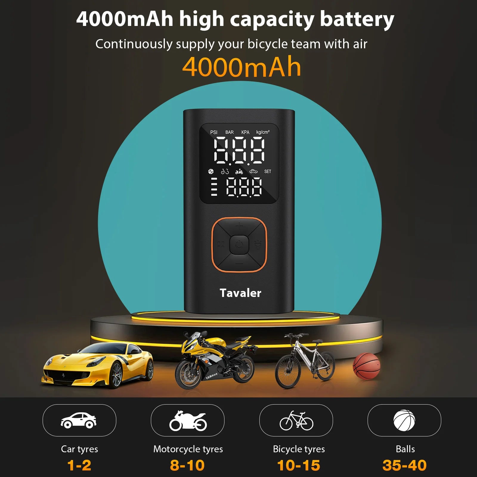 Wireless Electric Air Pump Car Air Compressor Tire Inflator Pump for Motorcycle Bicycle Boat AUTO Tyre Balls