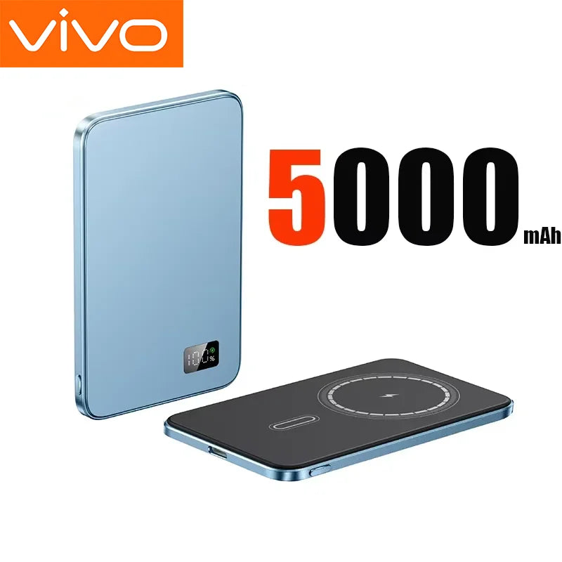 VIVO 50000mAh Magnetic Portable Wireless PowerBank PD22.5W Fast Charging External Battery for Magsafe For iPhone Samsung