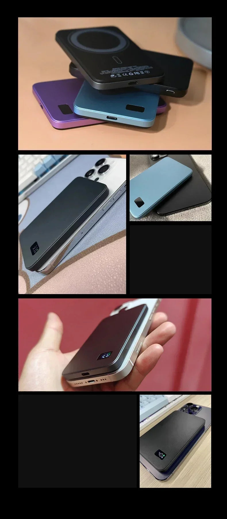 VIVO 50000mAh Magnetic Portable Wireless PowerBank PD22.5W Fast Charging External Battery for Magsafe For iPhone Samsung