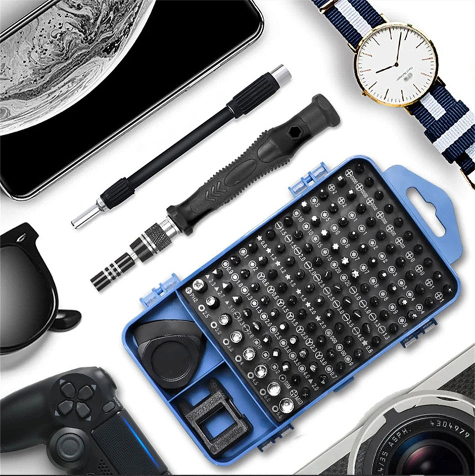 115 in 1 Professional Precision Screwdriver Set Magnetic Torx Hex Bits Repair Tool Kit for iPhone Xiaomi Mac PC Eyeglasses Watch