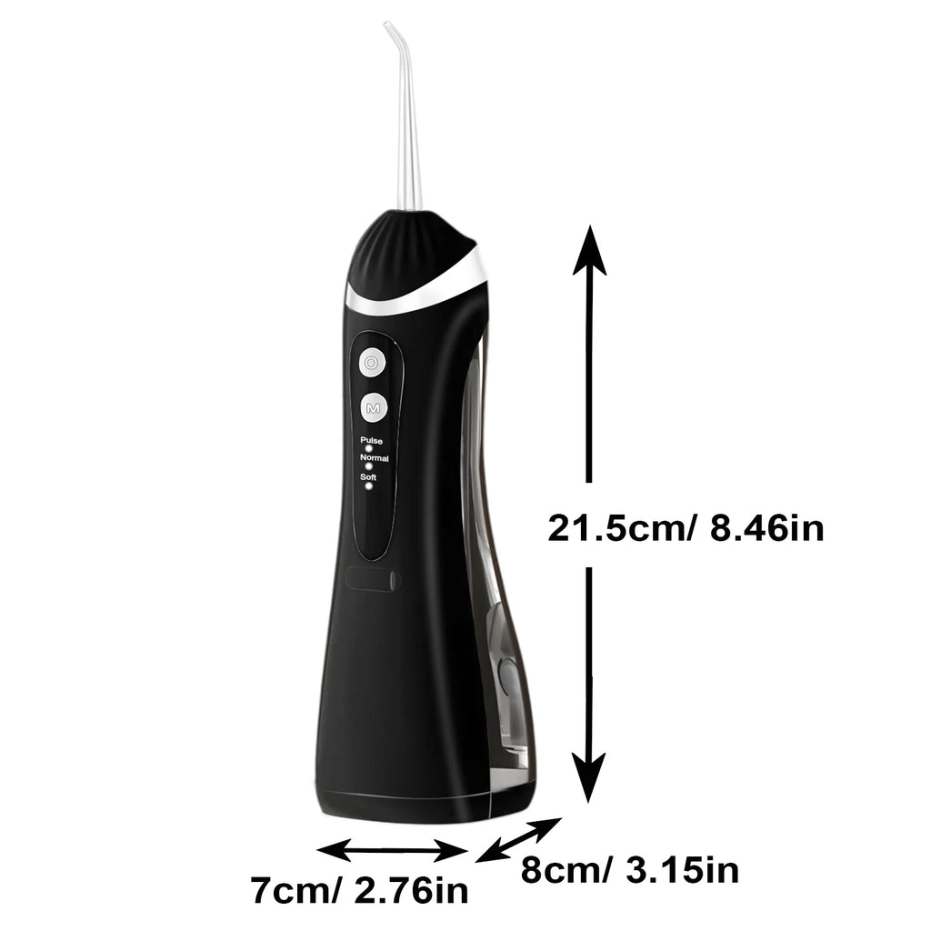 Dental Oral Irrigator Water Flosser Thread Teeth Pick Mouth Washing Machine 4 Nozzels 3 Modes USB Rechargeable 300ml Tank