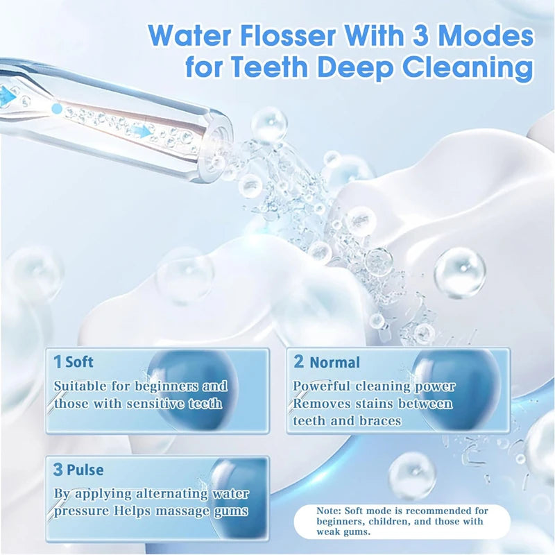 220ml Dental Irrigator Hygiene Portable Oral Cleaning Electric Sonic Teeth Scaler Tooth Calculus Stains Tartar Remover Tool