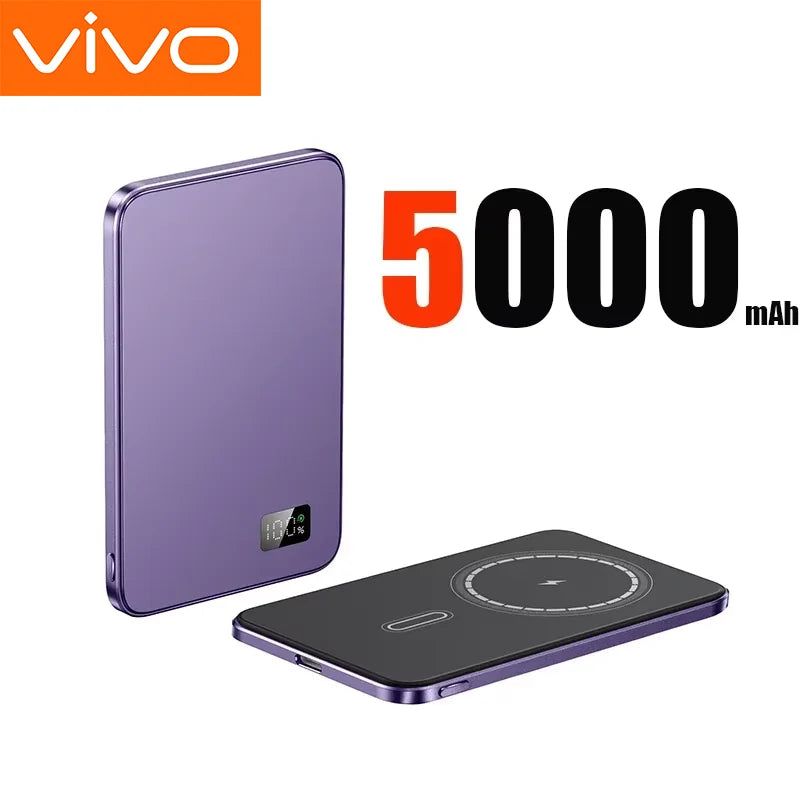 VIVO 50000mAh Magnetic Portable Wireless PowerBank PD22.5W Fast Charging External Battery for Magsafe For iPhone Samsung