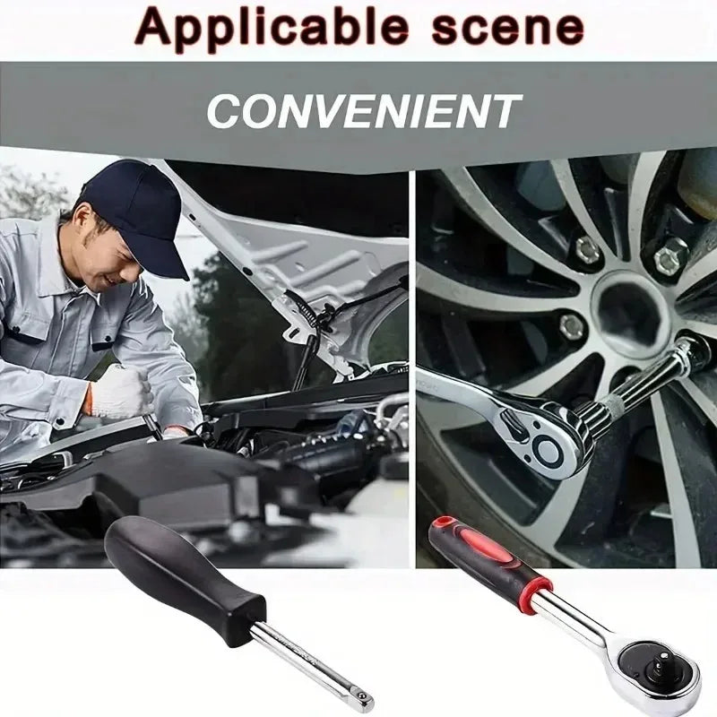 46-Piece Socket Wrench Auto Repair Ratchet Screwdriver Combination Household Toolbox Hardware Set