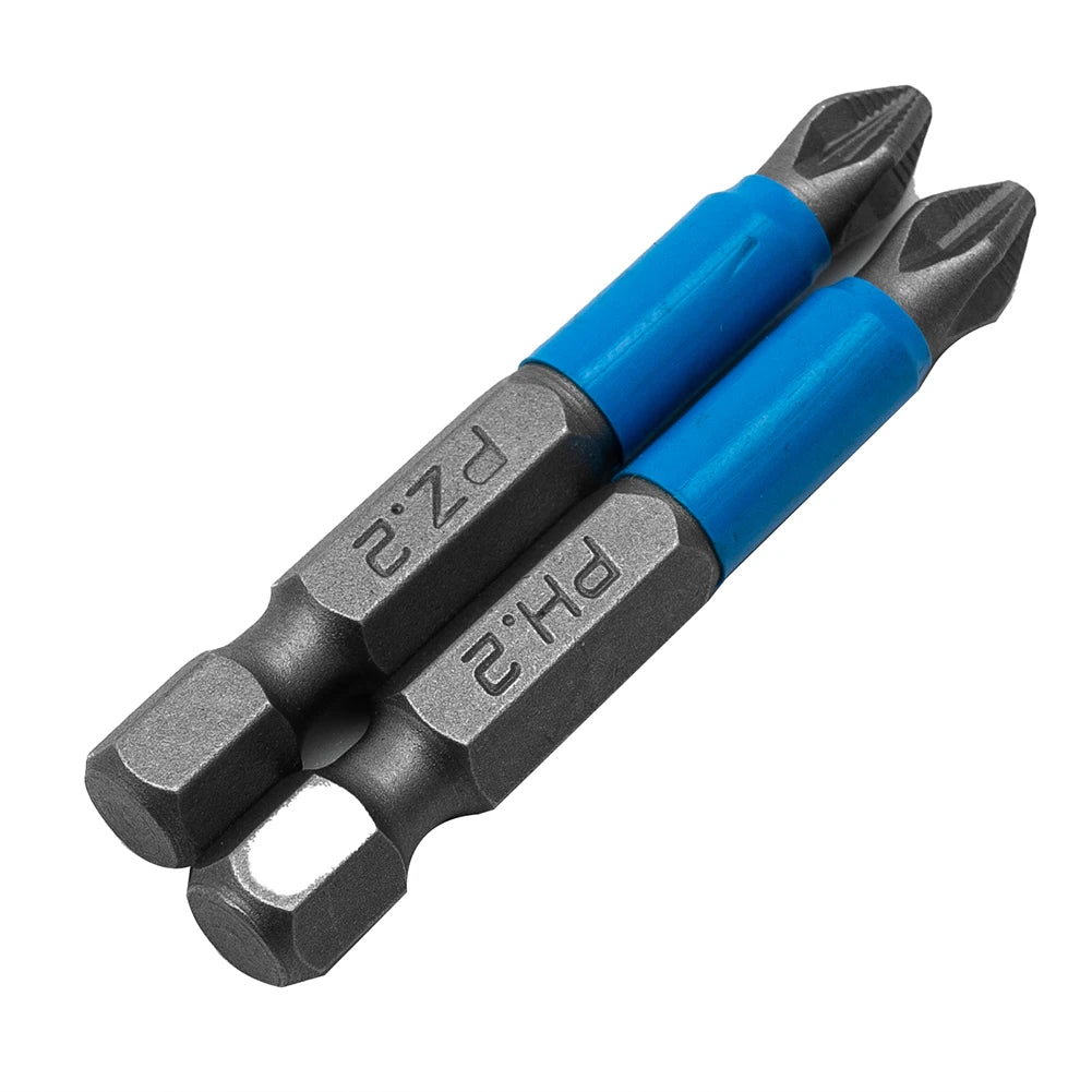 6Pc Bits Set Alloy Steel 50mm Impact Anti Non-Slip Magnetic Cross Tip PH1/PH2/PH3/PZ1/PZ2/PZ3 For 1/4" Electric Hand Screwdriver