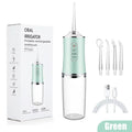 Oral Irrigator Portable Water Flosser USB Rechargeable Water Jet Floss Tooth Pick 4 Jet Tip 220ml 3 Modes