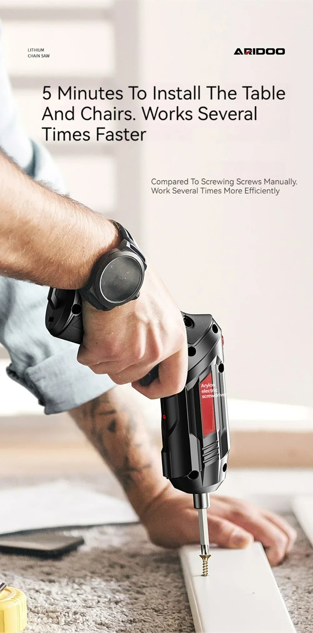 Small And Powerful Battery Screwdriver Rechargeable 4.2V 6Nm 1300mAh 250rpm Screwdrivers Electric Screw Driver Screwdriver Set