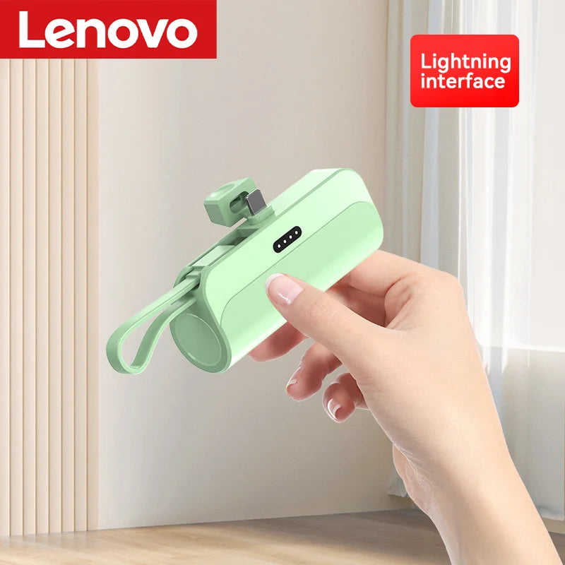 Lenovo 500000mAh Capsule Power Bank High Capacity Super Fast Charging Powerbank  Portable External Battery For All Phones 2026