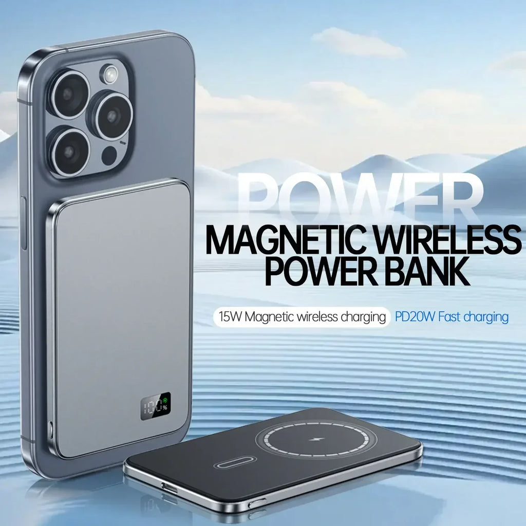 VIVO 50000mAh Magnetic Portable Wireless PowerBank PD22.5W Fast Charging External Battery for Magsafe For iPhone Samsung