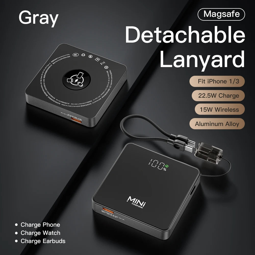 Original Portable MINI magnetic wireless Powerbank 10000mAh Power banks for Magsafe external Auxiliary battery for iPhone 17 16